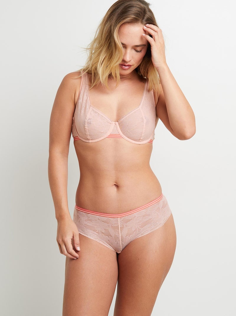 Shorty dentelle Domitille - RougeGorge Lingerie Beige - Kiabi