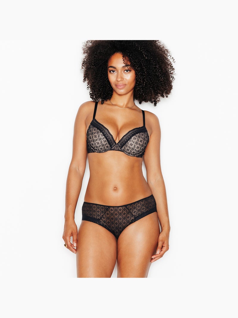 Shorty dentelle sweet - rougegorge lingerie Noir - Kiabi