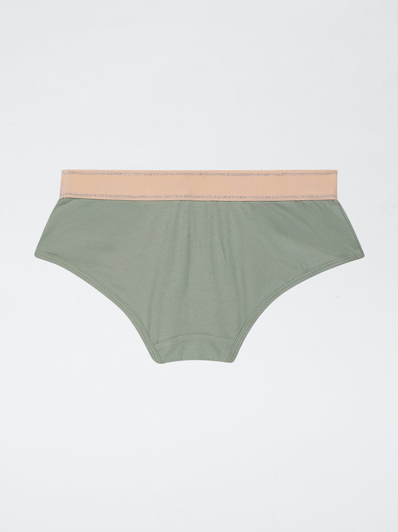 Shorty 'Dim' avec élastique large Vert - Kiabi