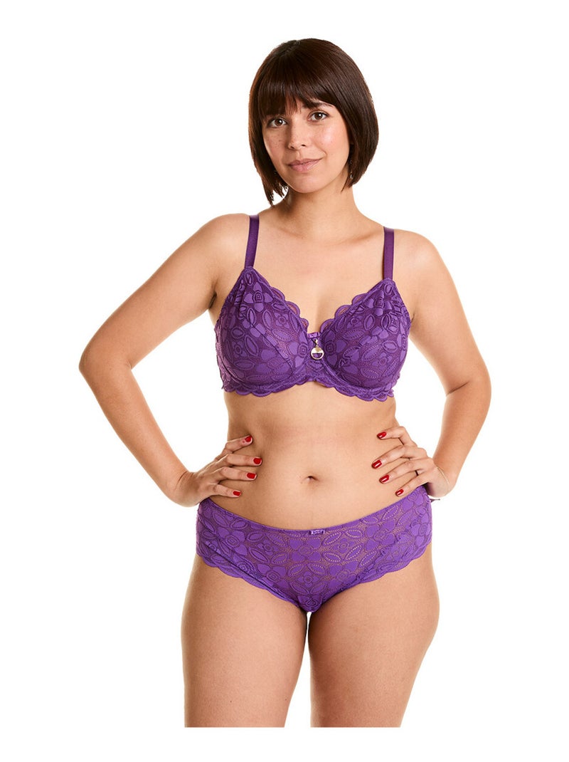 Shorty EDITO - Pomm'Poire Violet - Kiabi