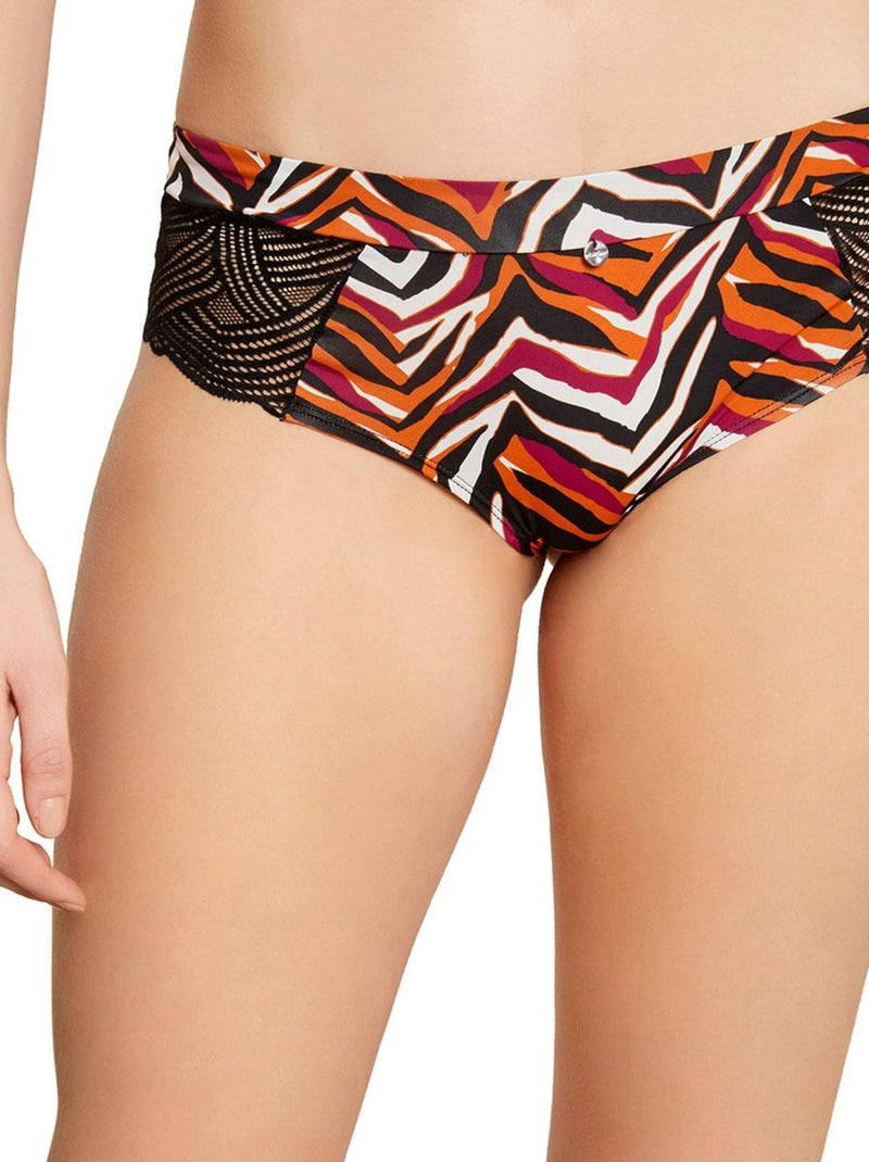 Shorty ELSA - Morgan Noir Orange - Kiabi