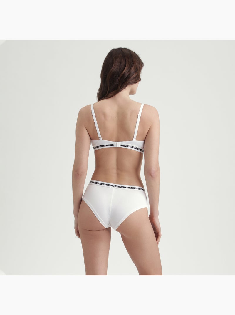 Shorty en coton modal Icons Essentiel Blanc - Kiabi