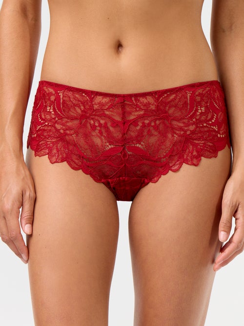 Shorty en dentelle pailletée - Kiabi