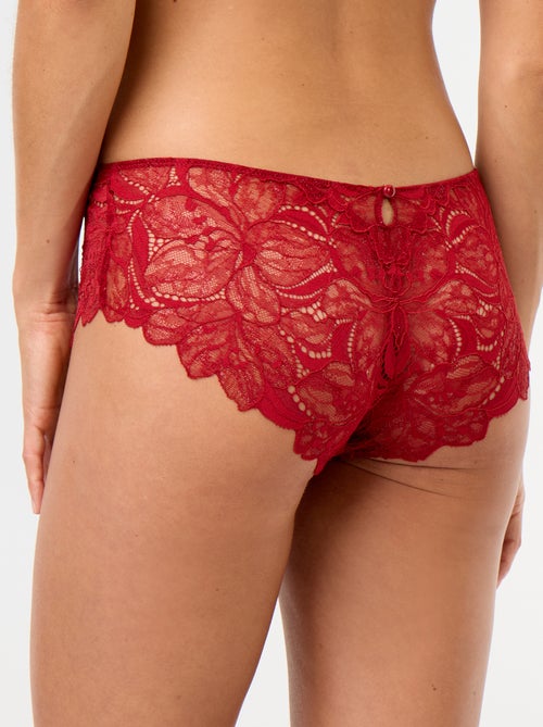 Shorty en dentelle pailletée - Kiabi