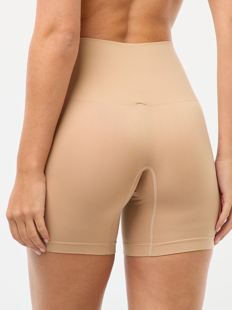 Shorty en microfibre Beige - Kiabi