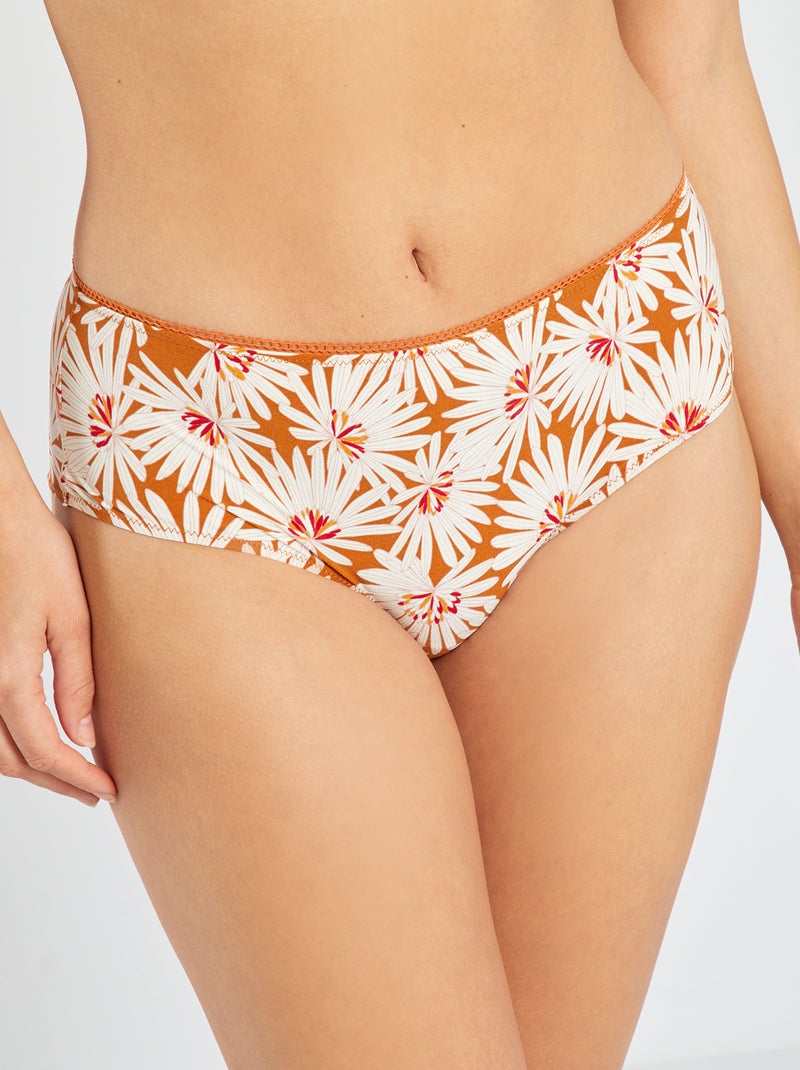 Shorty en microfibre 'Sans Complexe' Orange - Kiabi