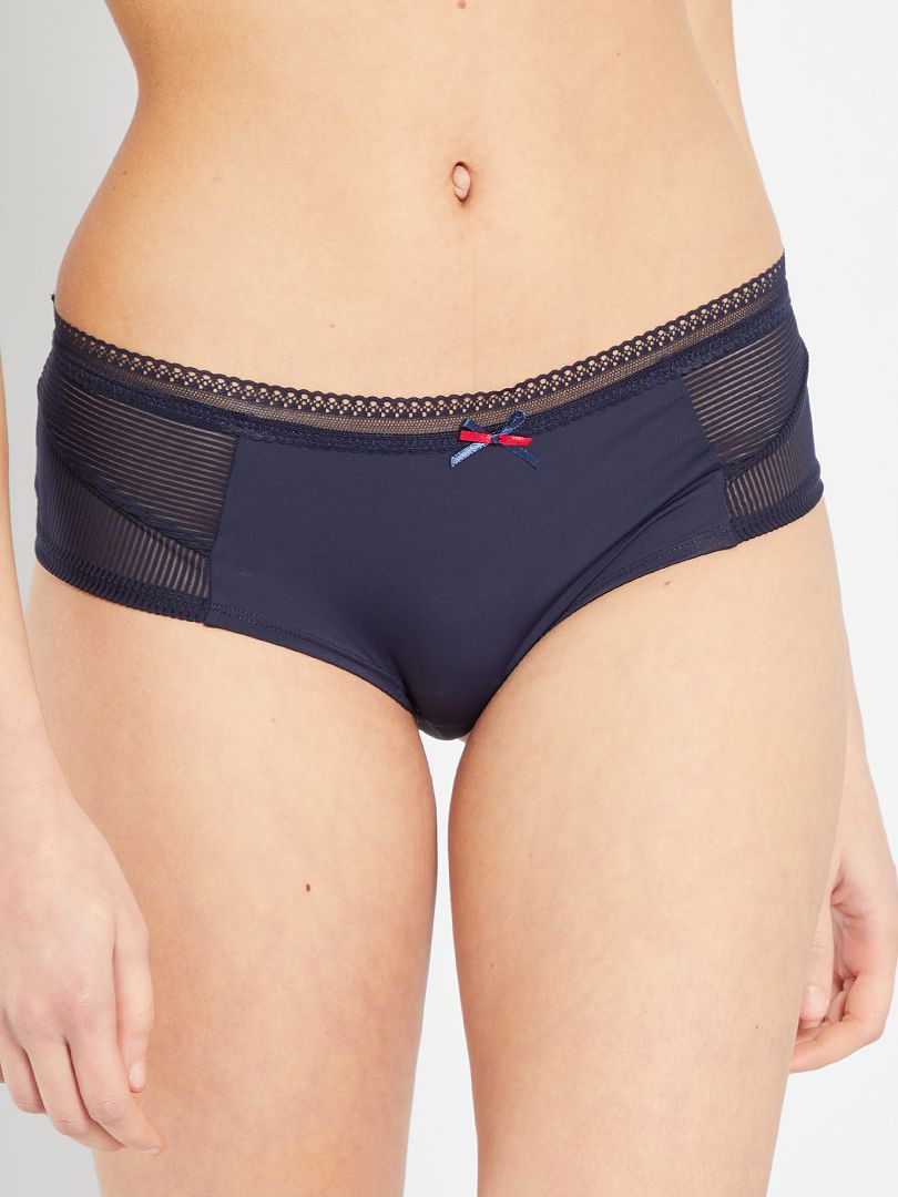 Shorty 'Envie de Lingerie' bleu marine - Kiabi