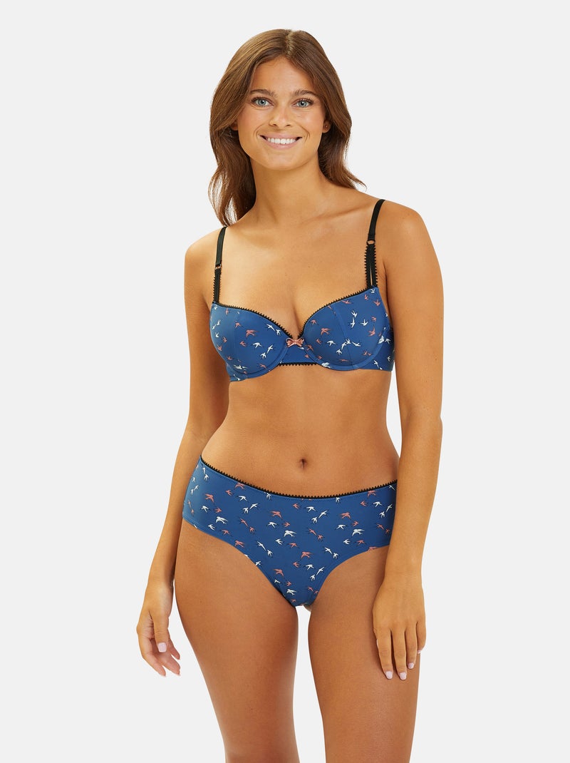 Shorty Espiègle Billet Doux Bleu Rose Blanc - Kiabi