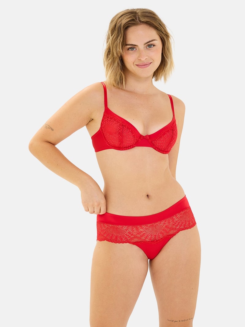 Shorty Fidèle Billet Doux Rouge coquelicot - Kiabi