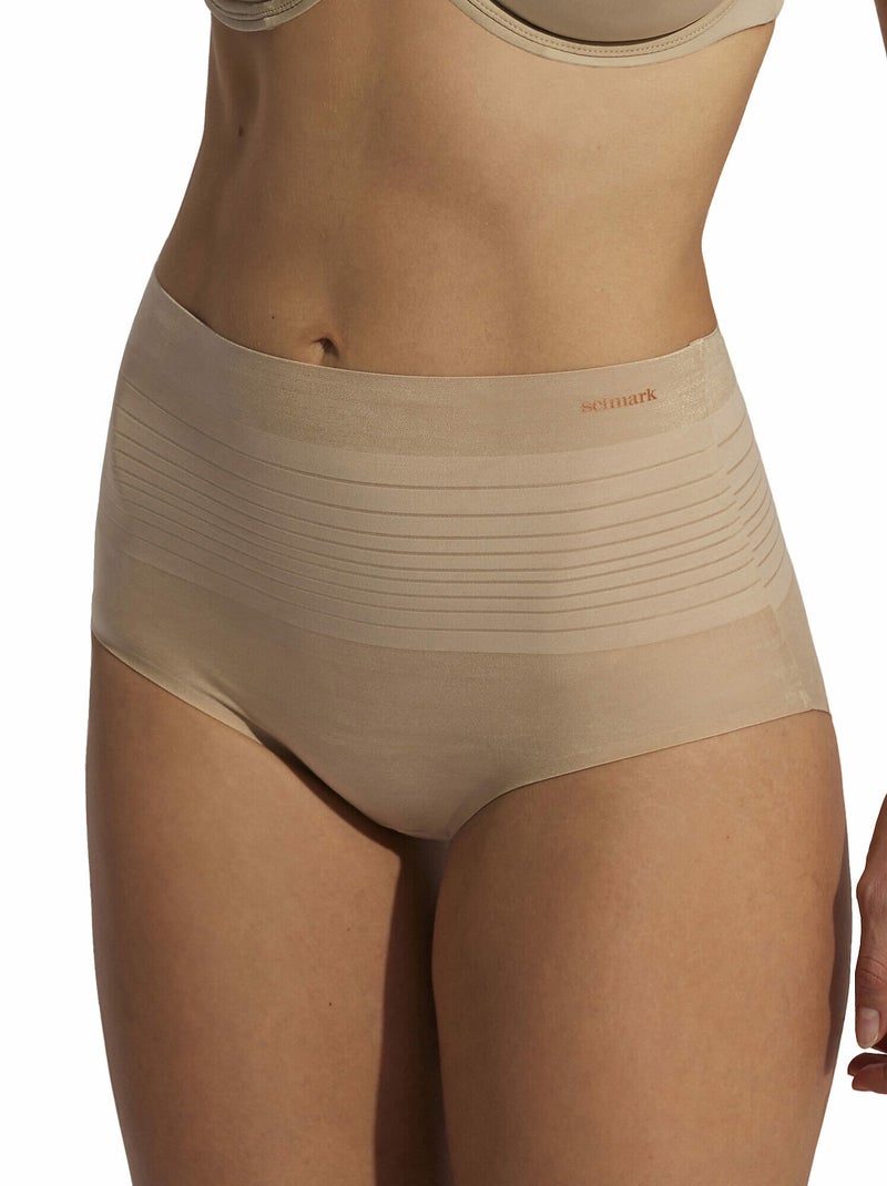 Shorty gainant taille haute Basica Beige - Kiabi