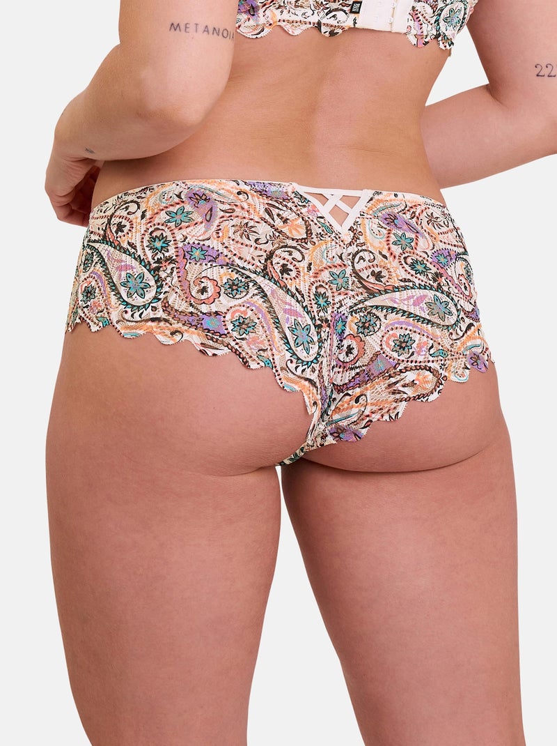 Shorty Gracieuse Pop Billet Doux Blanc Noir Bleu - Kiabi