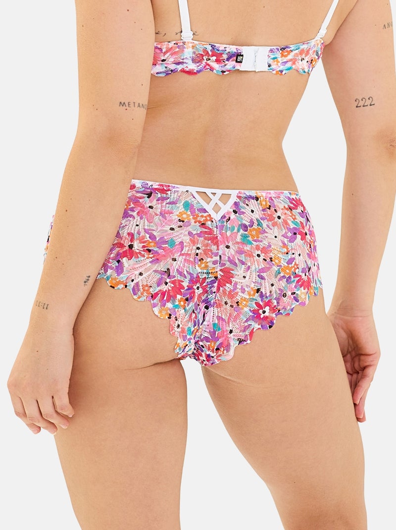 Shorty Gracieuse Pop Billet Doux Blanc Rose clair - Kiabi
