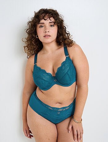 Shorty grande taille dentelle Deborah - RougeGorge Lingerie