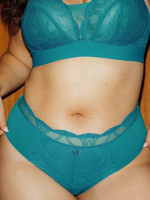 Shorty grande taille dentelle Deborah - RougeGorge Lingerie - Kiabi