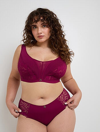 Shorty grande taille dentelle Fran - RougeGorge Lingerie