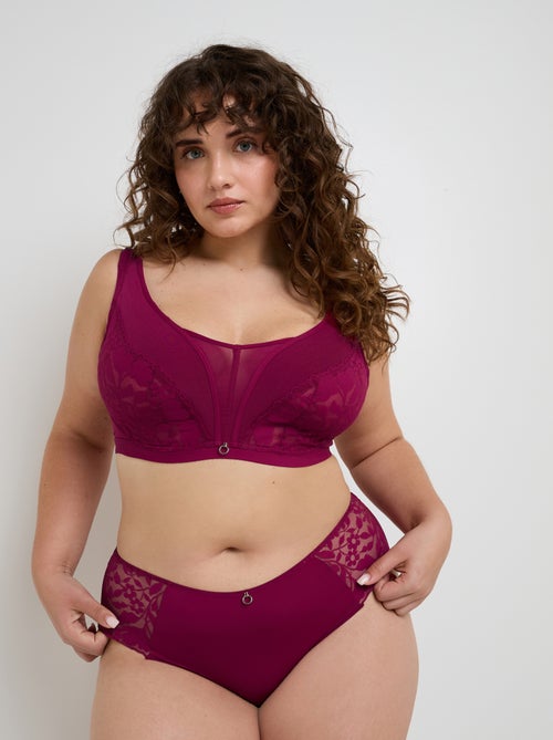 Shorty grande taille dentelle Fran - RougeGorge Lingerie - Kiabi