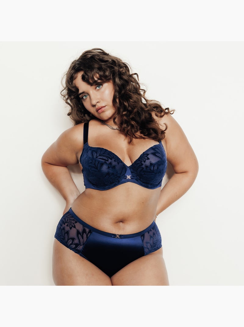 Shorty grande taille Fantine - RougeGorge Lingerie Bleu marine - Kiabi