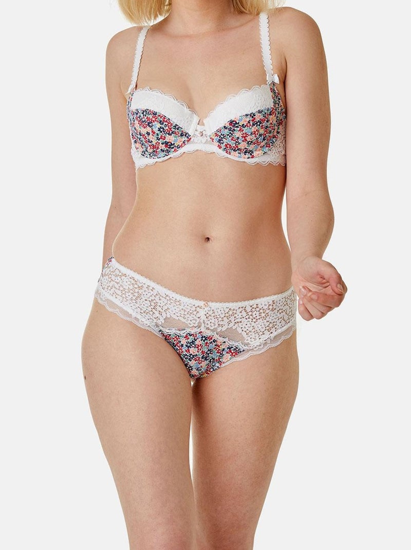 Shorty grande taille INTERVIEW - Brigitte Bardot Blanc Rouge Bleu - Kiabi