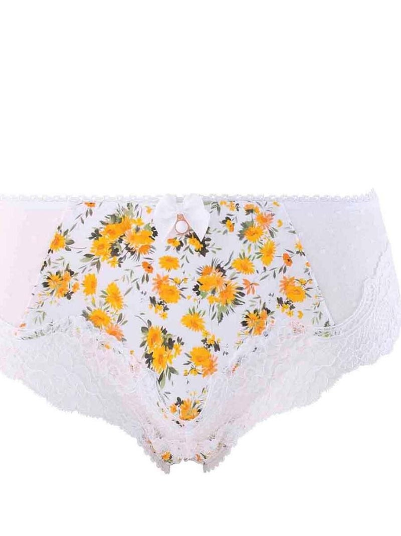 Shorty grande taille JOLI MINOIS - Brigitte Bardot Blanc Jaune Blanc - Kiabi