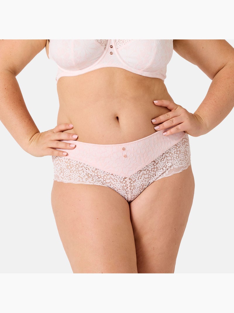 Shorty grande taille MAGIE - Brigitte Bardot Lingerie Rose - Kiabi