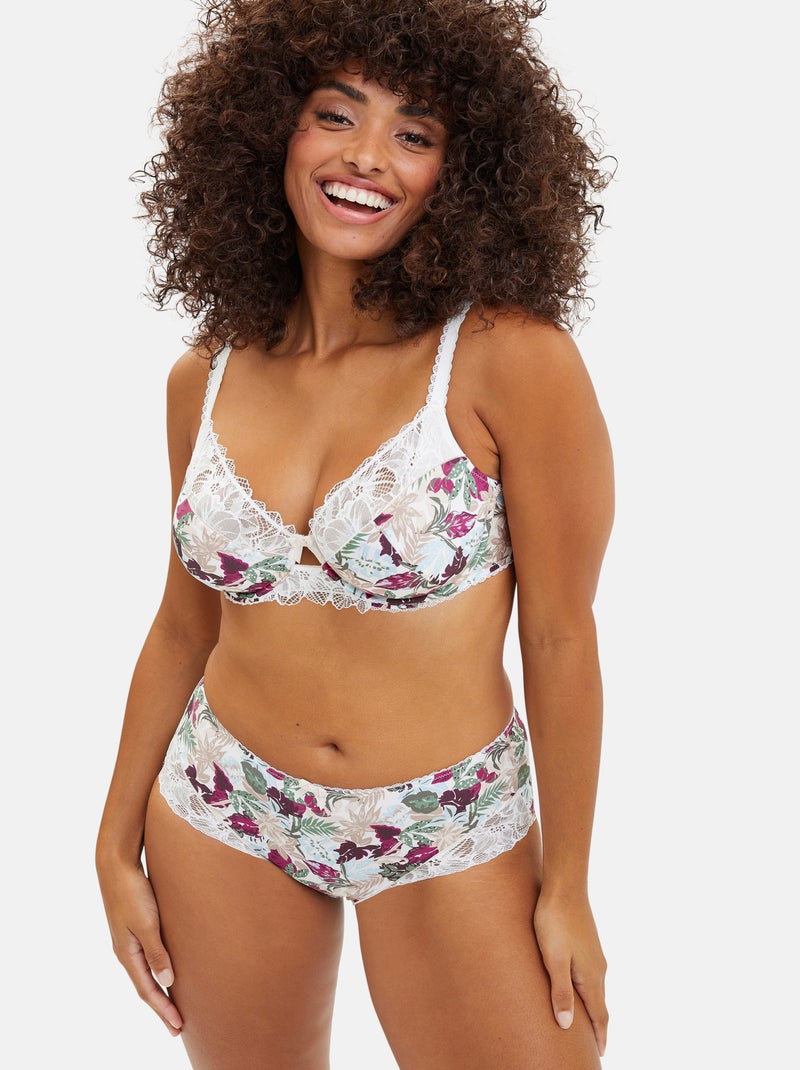 Shorty Mathilde Sans Complexe Blanc Rouge Gris - Kiabi