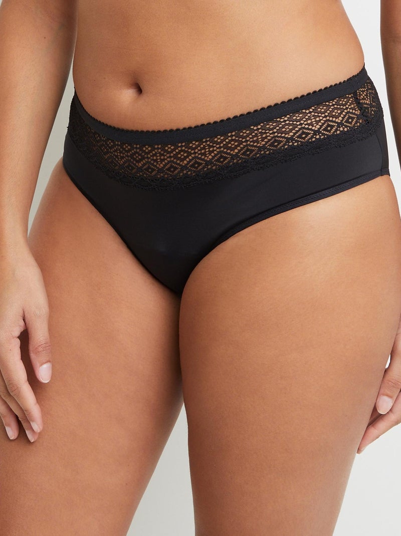 Shorty menstruel flux moyen Babou - RougeGorge Lingerie Noir - Kiabi