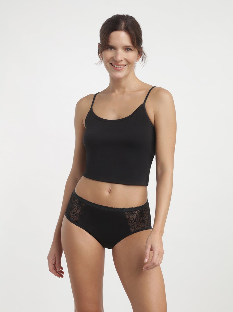 Shorty menstruel pour flux très abondant Dim Protect Noir - Kiabi