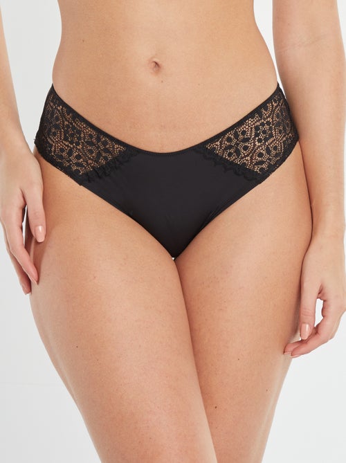 Shorty micro et dentelle - Kiabi