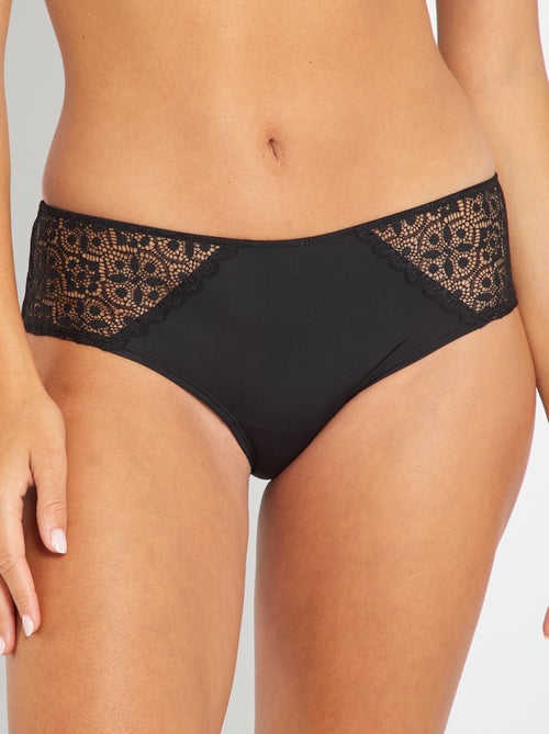 Shorty micro et dentelle - Kiabi
