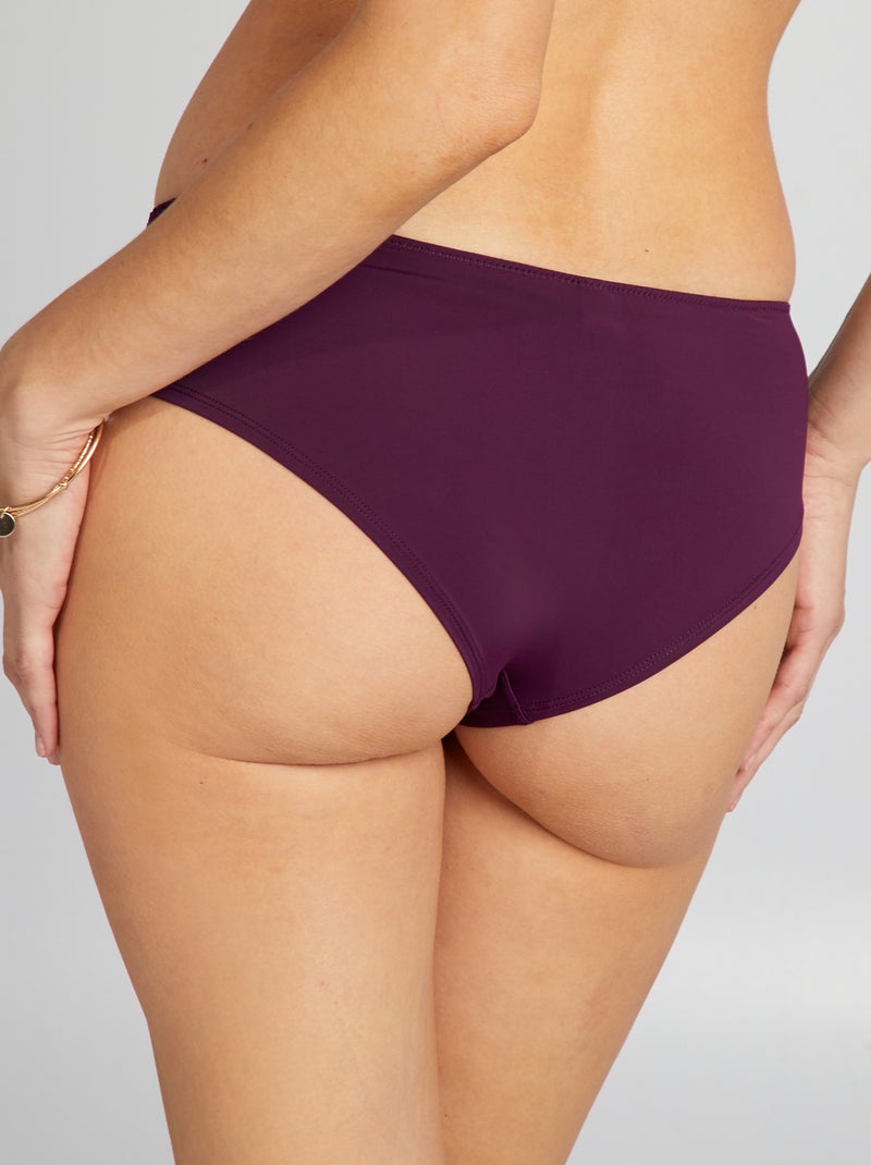 Shorty micro et dentelle Violet - Kiabi