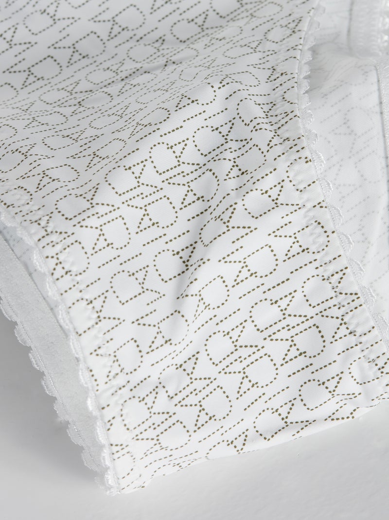 Shorty microfibre Touch Blanc - Kiabi