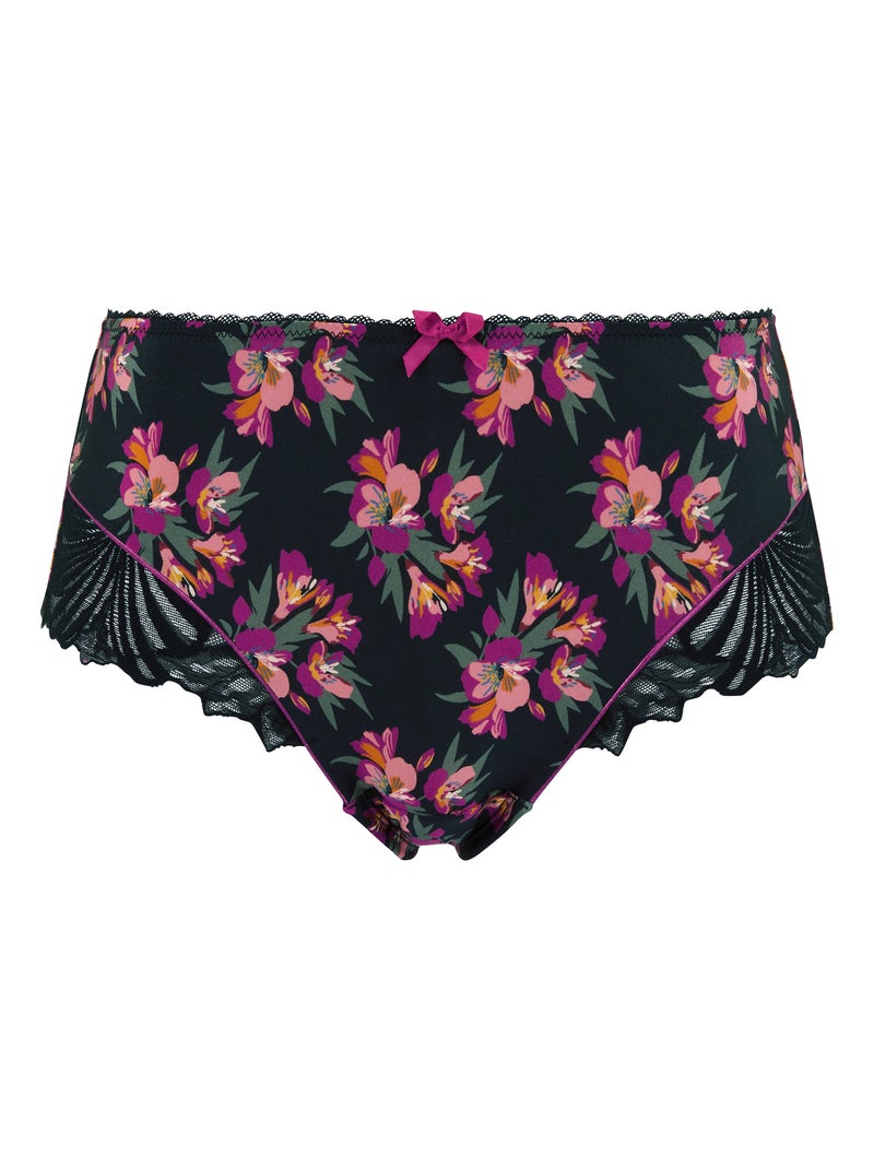 Shorty oriane sans complexe lingerie Noir Rose foncé - Kiabi