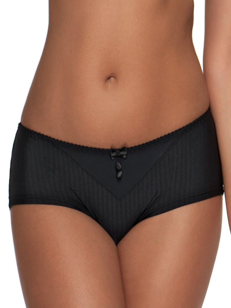 Shorty rayé Luxe Noir - Kiabi