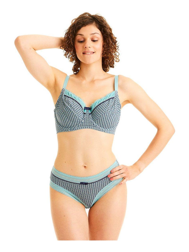 Shorty ROSE - Pomm'Poire Bleu - Kiabi
