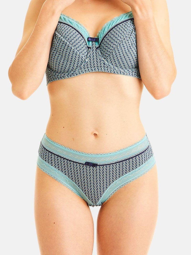 Shorty ROSE - Pomm'Poire Bleu - Kiabi