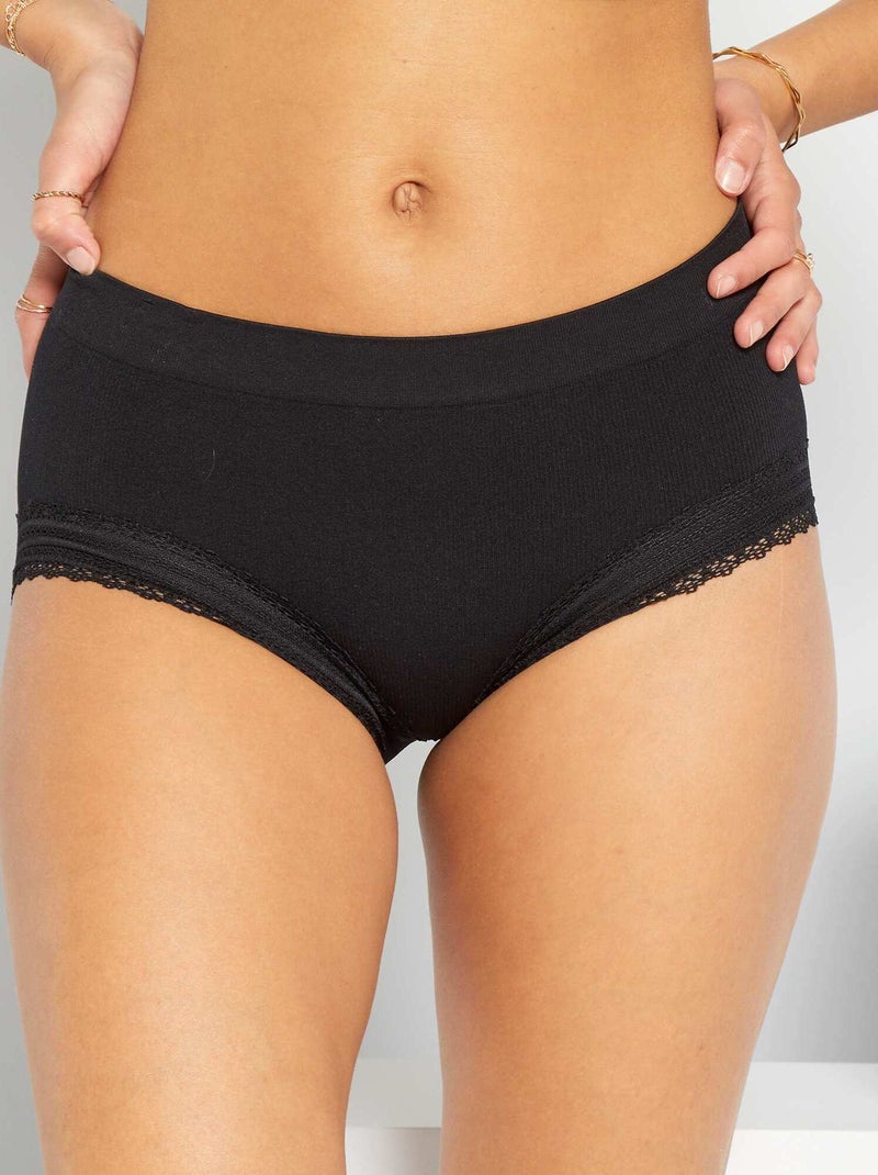 Shorty 'Sans Complexe' noir - Kiabi