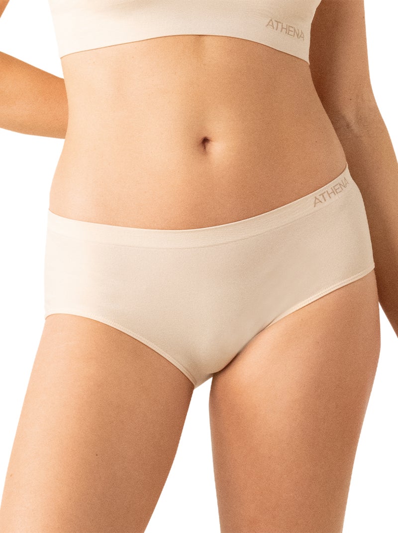 Shorty sans coutures femme My Petit Prix Athena Beige - Kiabi