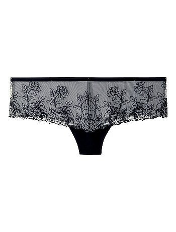 Shorty femme, achat de shorty dentelle, tulle ou coton pas cher. - noir -  Kiabi