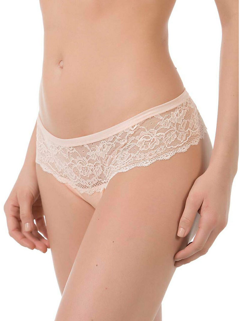 Shorty string Clarisse rose poudré Rose - Kiabi