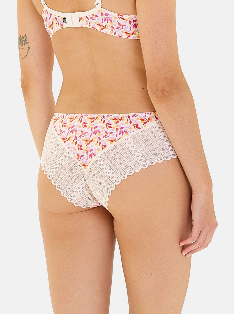 Shorty Talentueuse Billet Doux Blanc Rouge - Kiabi