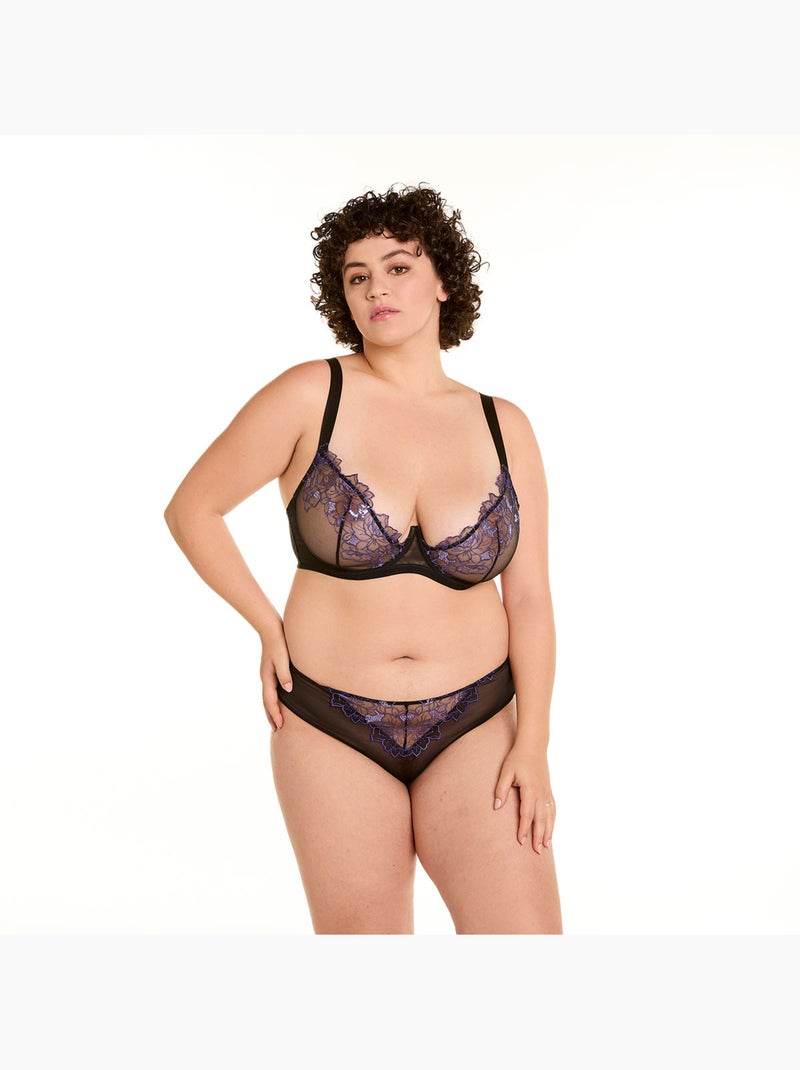 Shorty tanga AMANTS - Pomm'Poire Noir - Kiabi