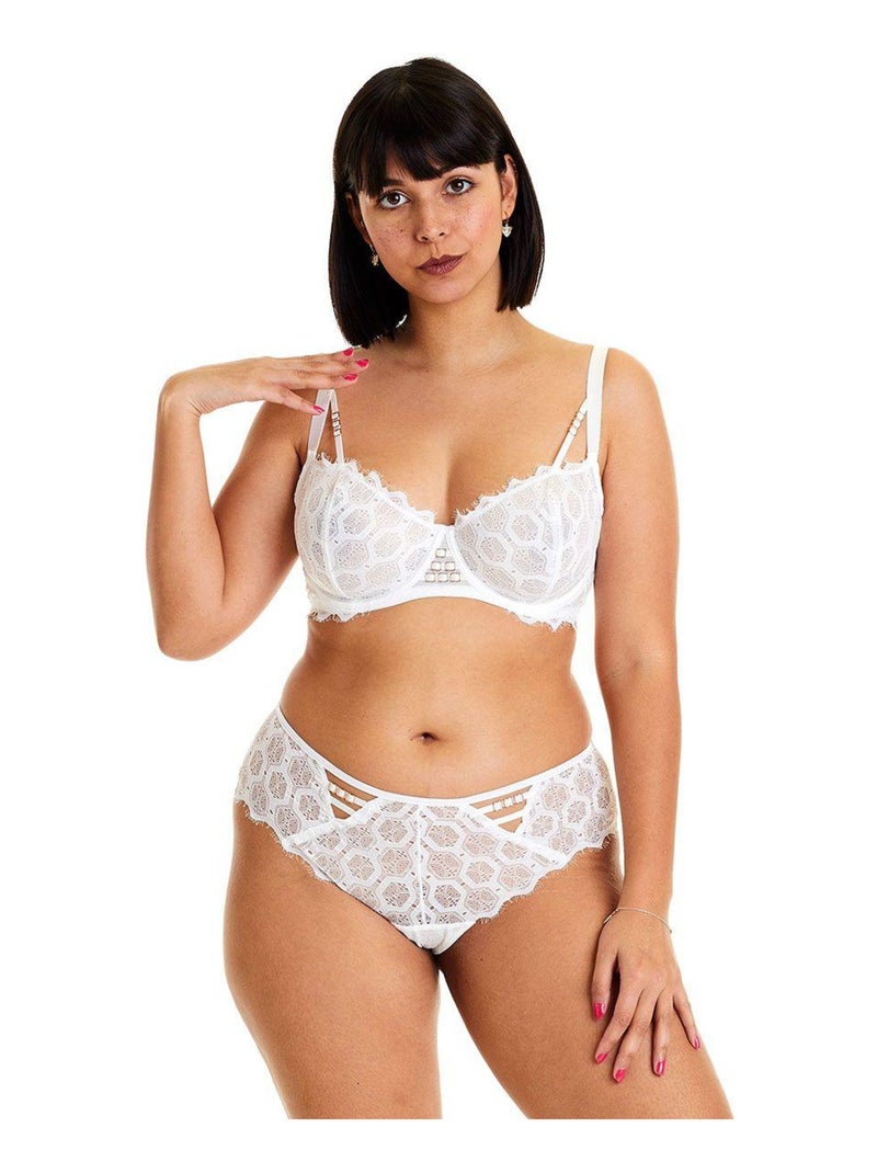 Shorty tanga brésilien IMPREVISIBLE - Pomm'Poire Blanc - Kiabi