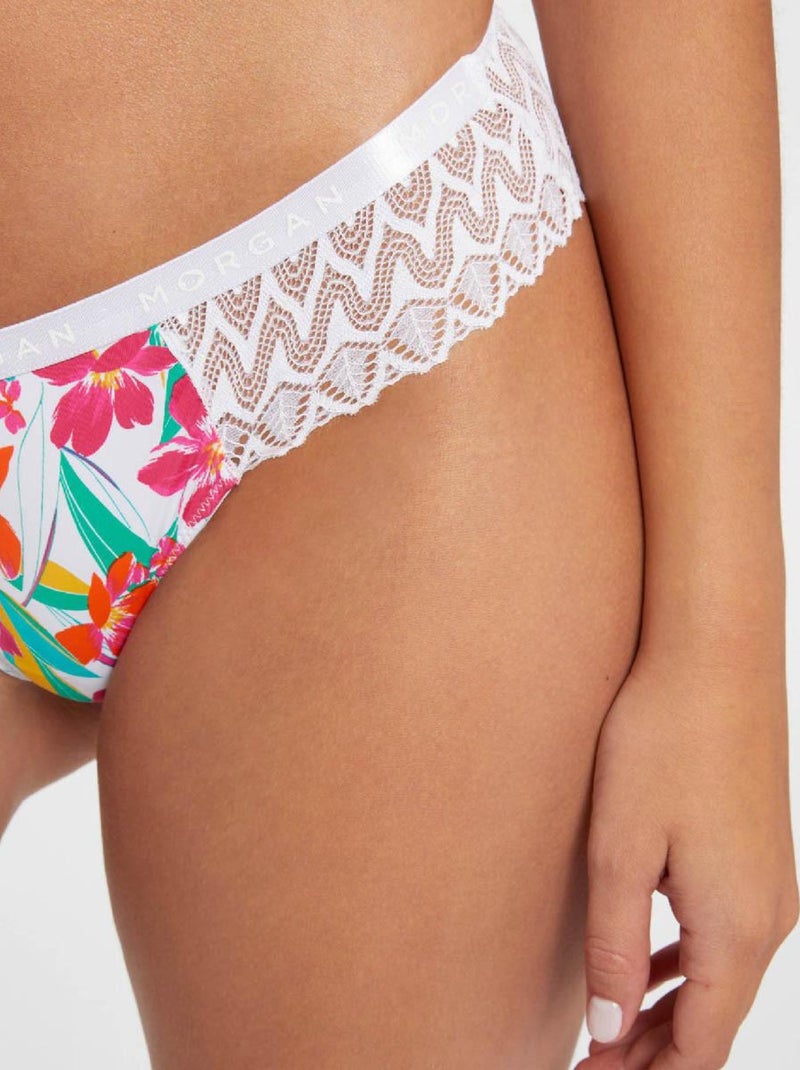 Shorty tanga CELIA - Morgan Lingerie Multicolore - Kiabi