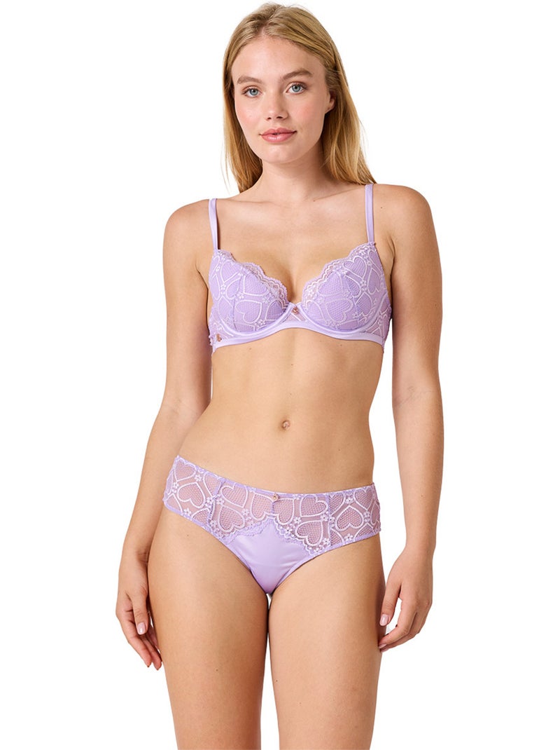 Shorty tanga CHANSON - Brigitte Bardot Lingerie Violet - Kiabi
