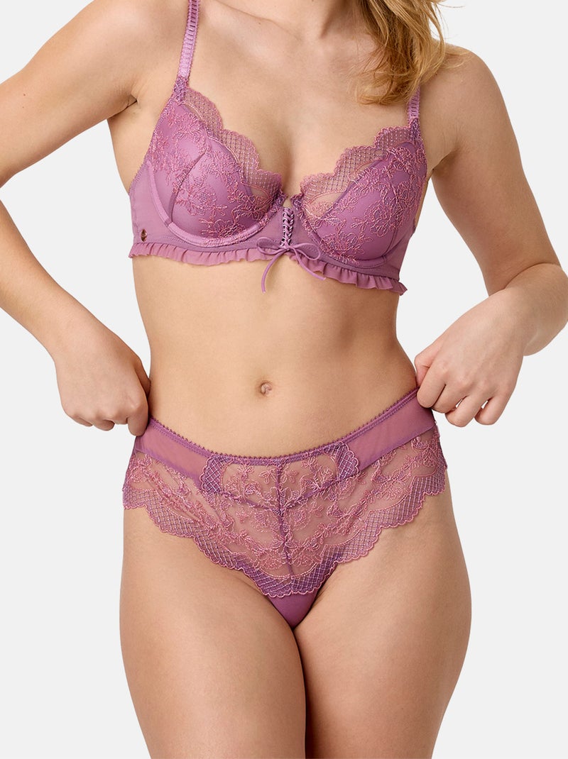 Shorty tanga COROLLE - Brigitte Bardot Lingerie Rose - Kiabi