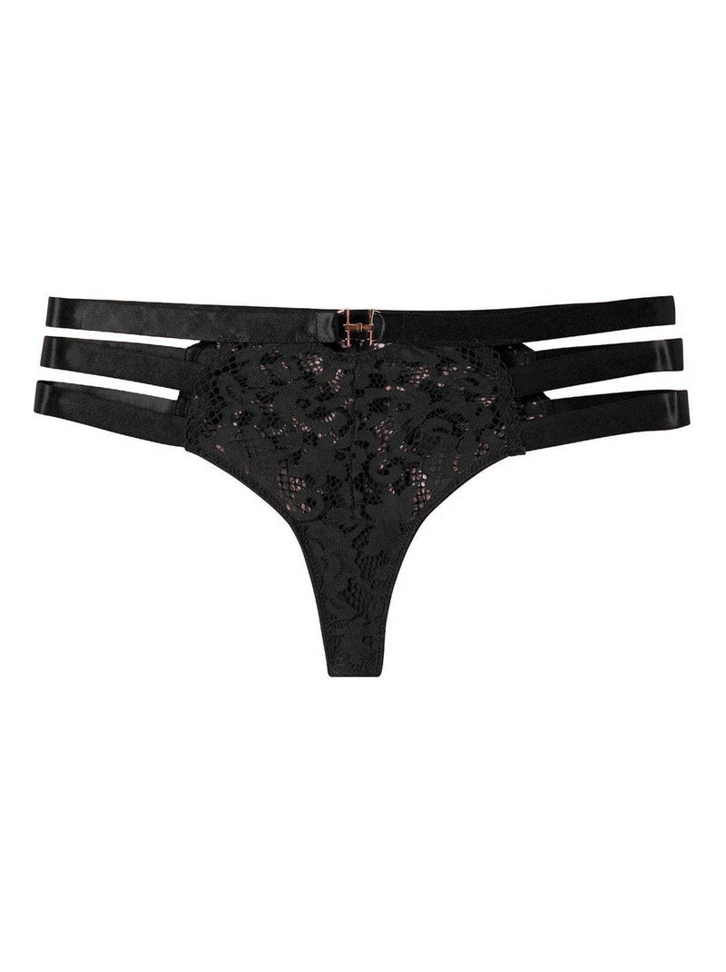 Shorty tanga DANGER - Pomm'Poire Noir - Kiabi