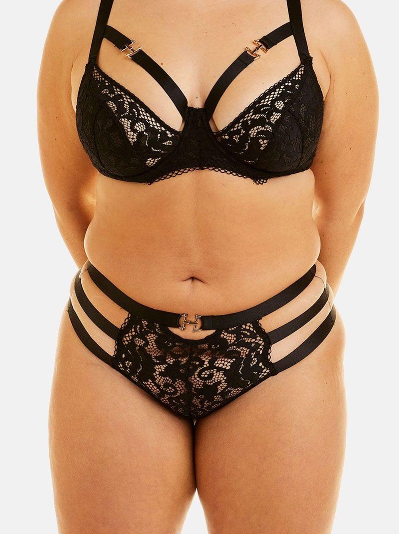 Shorty tanga DANGER - Pomm'Poire Noir - Kiabi