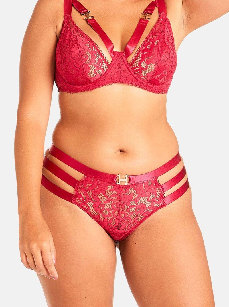 Shorty tanga DANGER - Pomm'Poire Rouge - Kiabi
