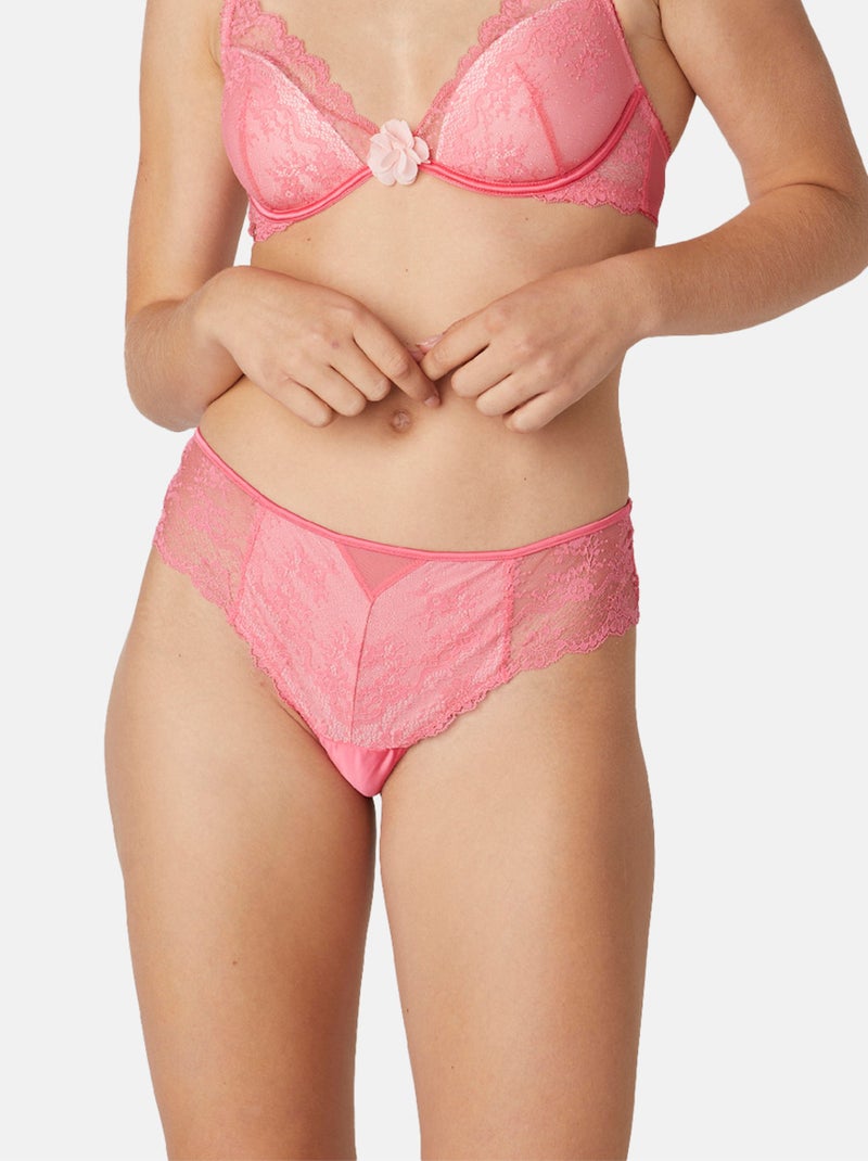Shorty tanga ETOILE - Brigitte Bardot Lingerie Rose - Kiabi