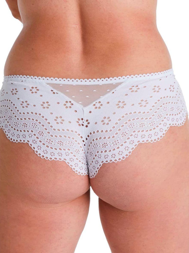Shorty tanga FAIENCE - Brigitte Bardot Lingerie Blanc - Kiabi